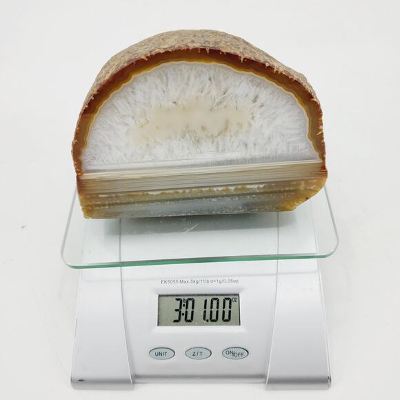 Vintage Natural Agate Specimen Stone Round Desk Paperweight Display Paper Weight - Picture 11 of 11